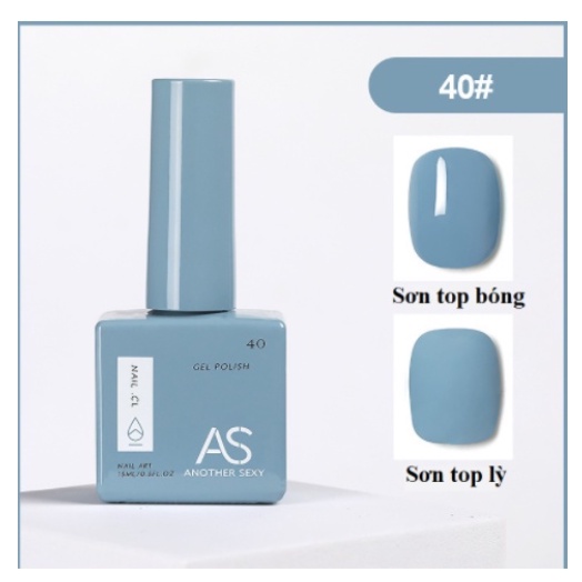 Sơn gel AS mẫu mới chai vuông sơn móng tay dùng máy hơ gel
