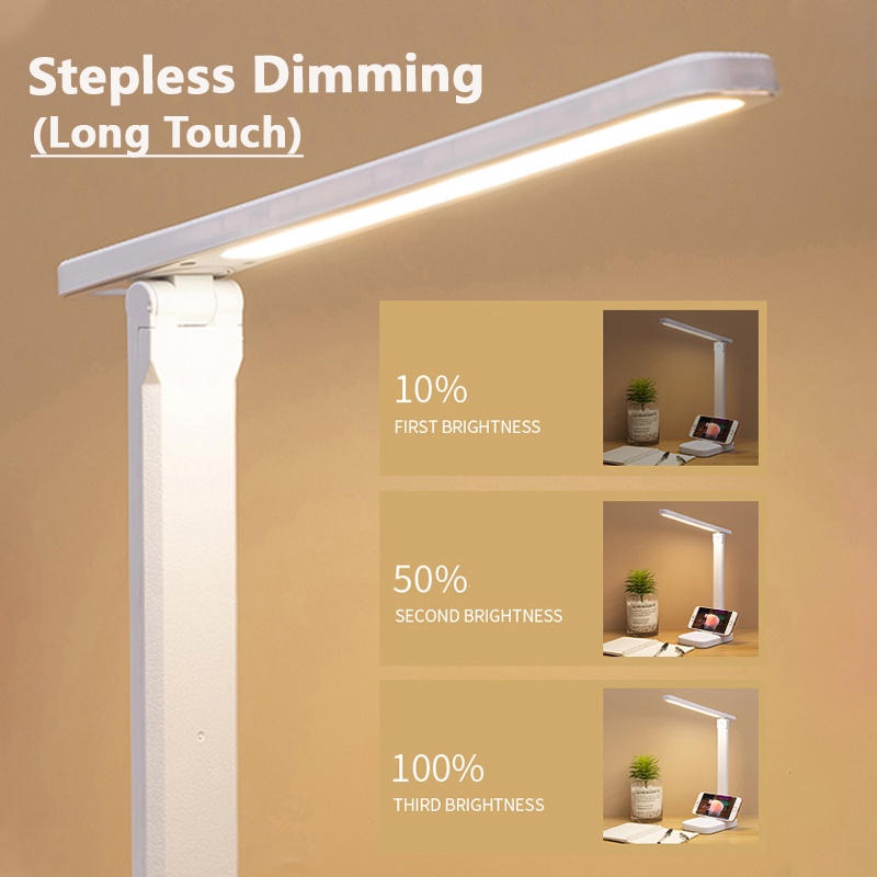 Đèn Đọc Sách Để Bàn TLDL - PYE Bảo Vệ Mắt Với 3 Chế Độ Chiếu Sáng Có Thể Sạc Lại Bằng Dây USB Và Cảm Ứng ON / OFF