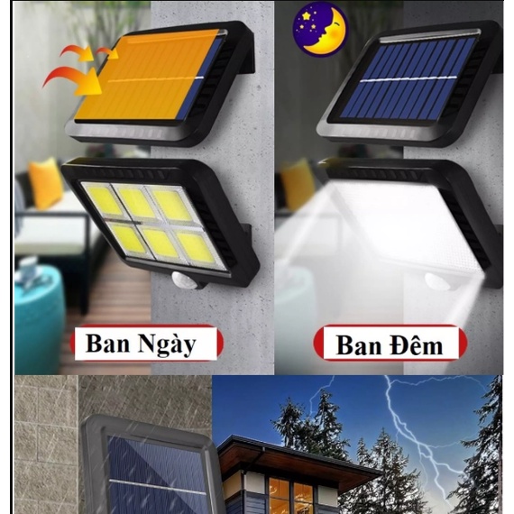 Đèn năng lượng mặt trời solar light mini giá rẻ có điều khiển dùng trong nhà và sân vườn, cảm biến chuyển động SL-F120