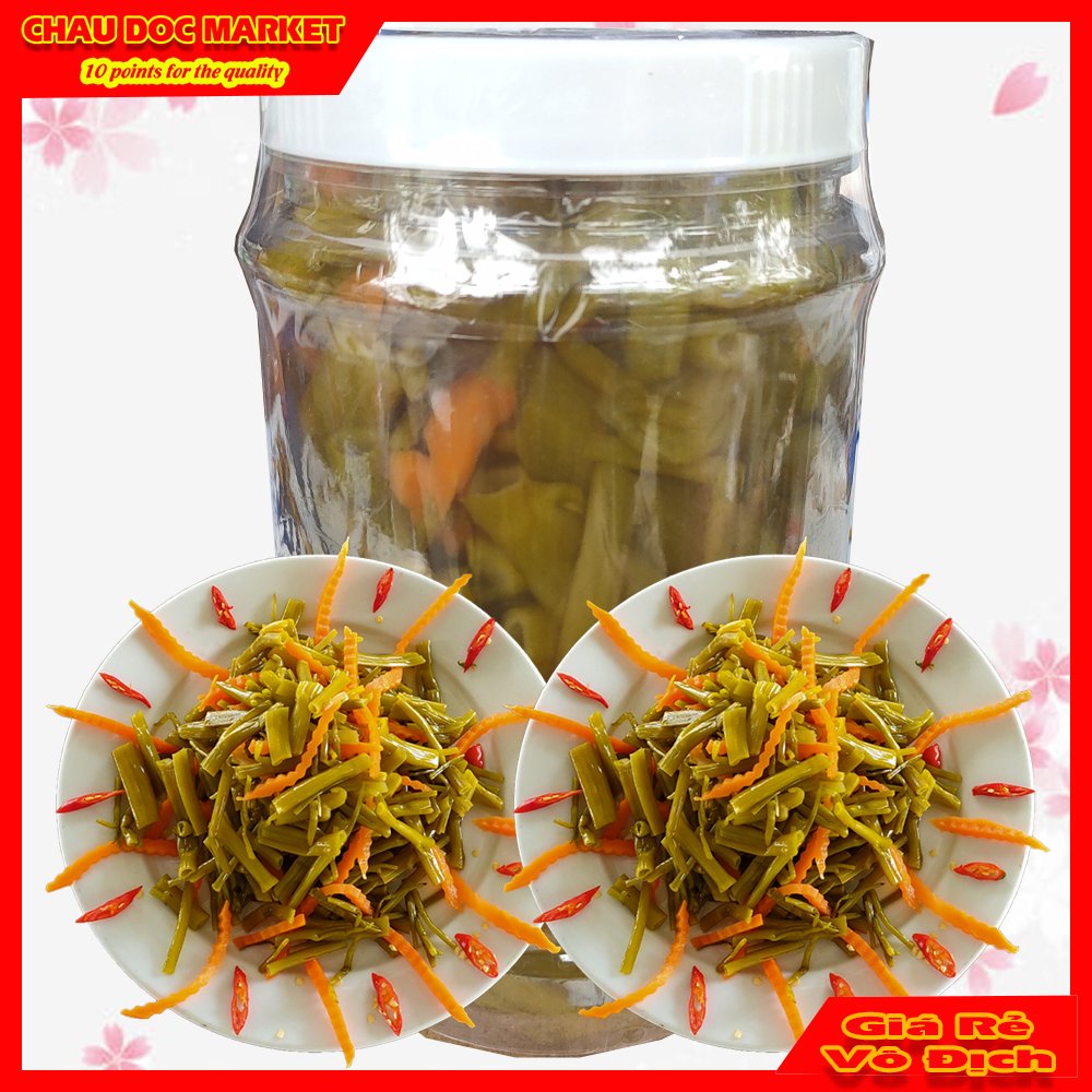 Rau Muống Chua Ngọt Giòn Ngon Hủ 500gr Nổi Tiếng Hiệu Ông Bà 5 Châu Đốc.