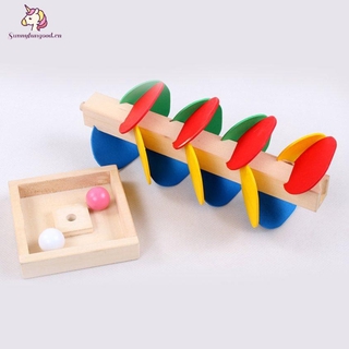 Bộ Đồ Chơi Thả Bi Chạy Trên Cây Bằng Gỗ Cho Bé