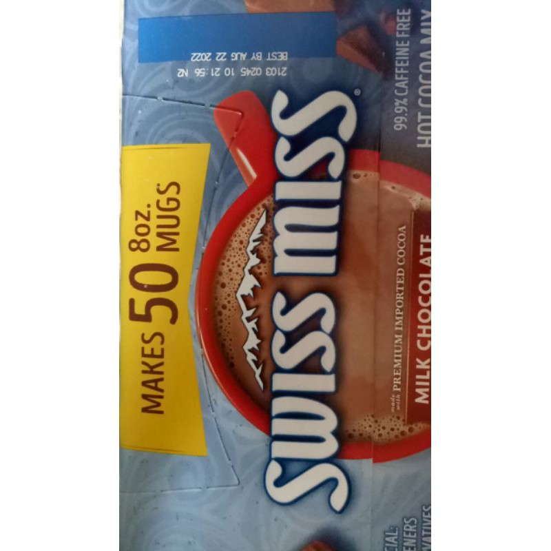 (Date t8/2022) Hộp cacao sữa 50 gói Swiss Miss milk chocolate 1.95kg | BigBuy360 - bigbuy360.vn
