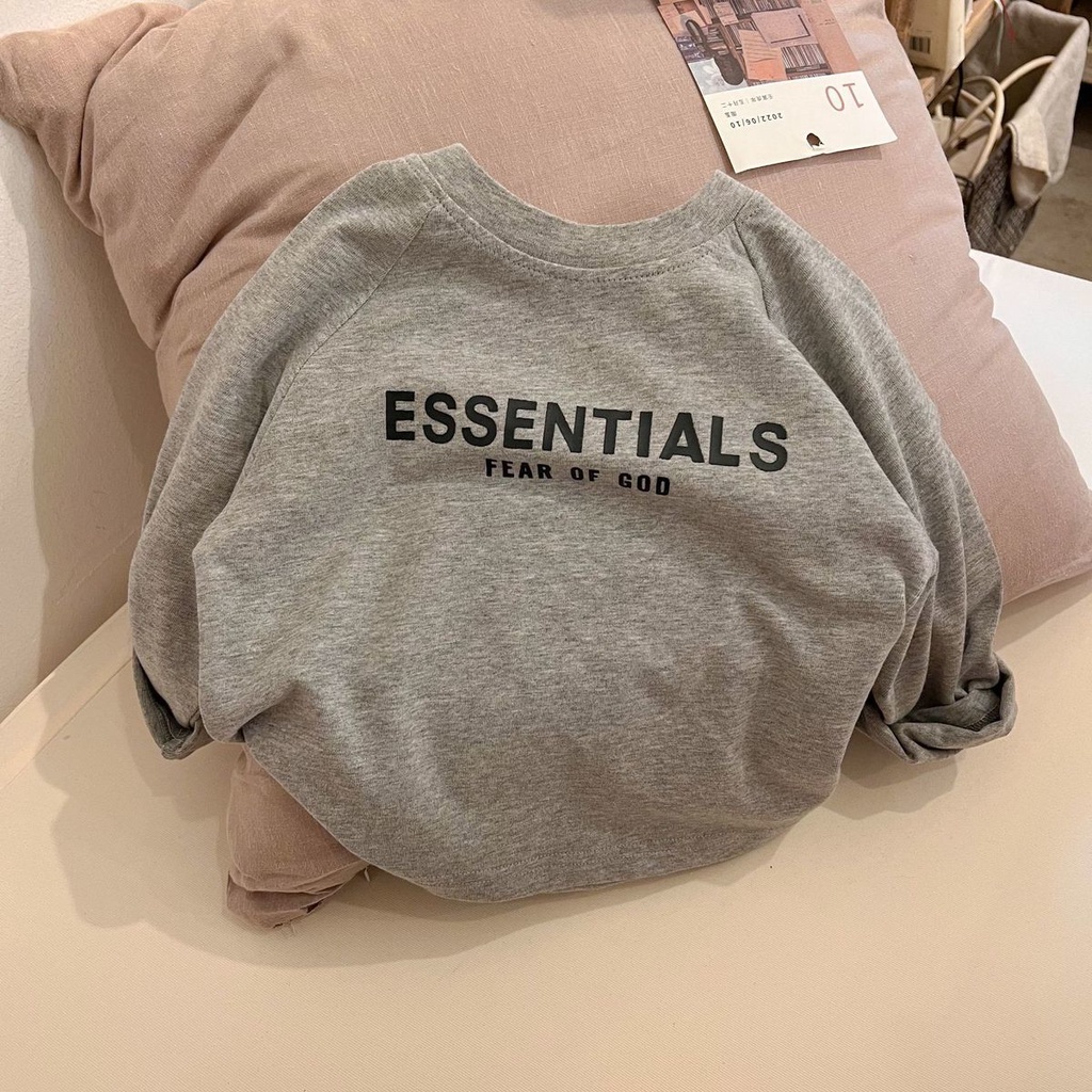 Áo Thun 100% Cotton Nguyên Chất Tay Dài In Chữ Phong Cách Nhật Bản Thời Trang Xuân Thu Hàng Mới 2022 Dành Cho Bé Trai Và Bé Gái