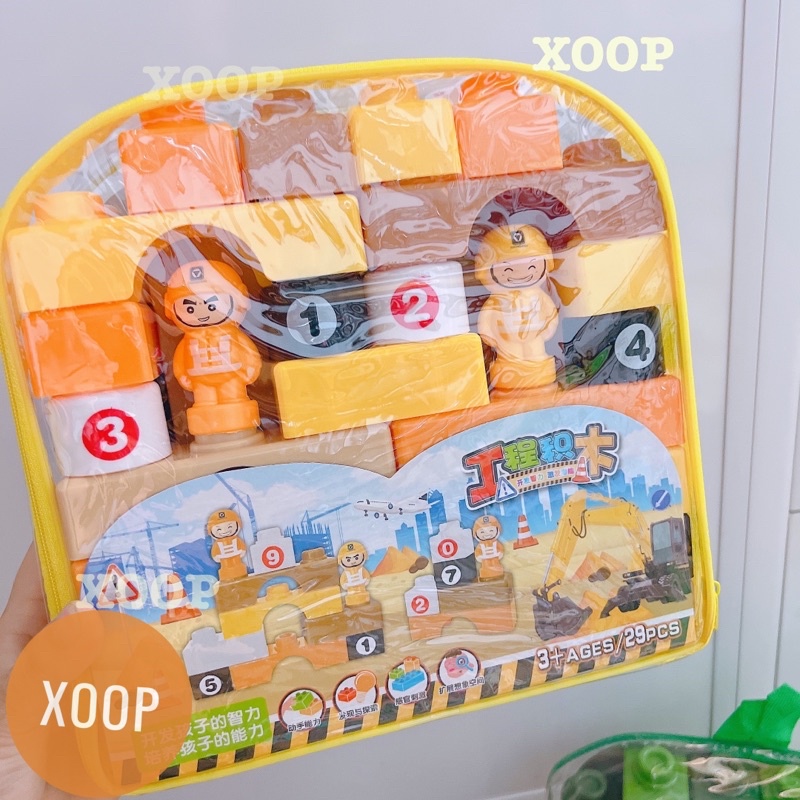 Đồ chơi ! Bộ lego nghề nghiệp 29 chi tiết thanh lớn cho bé