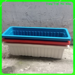 Khay Nhưa Dài Trồng Rau Mầm 63.5x22x19cm, Thành nhựa dày, họa tiết gợn sóng xung quanh để tăng độ bền và chịu lực