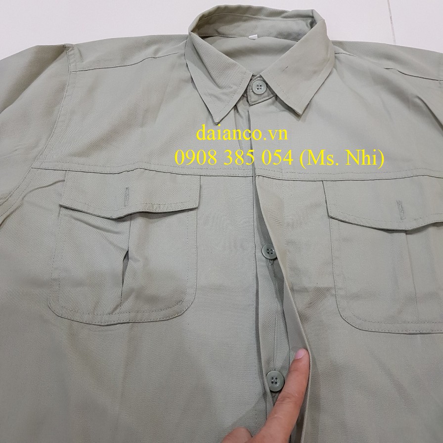 Quần áo bảo hộ lao động túi hộp vải pangrim thấm hút mồ hôi DA01- HÀNG SẴN