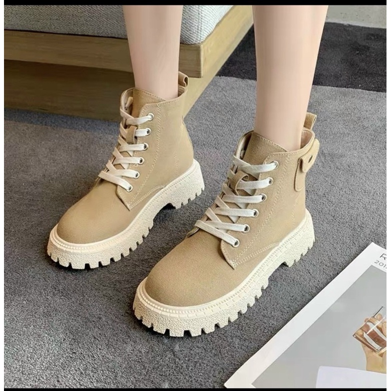 [Hot] Giày bốt cổ cao đế thô 5 phân chất lắm luôn