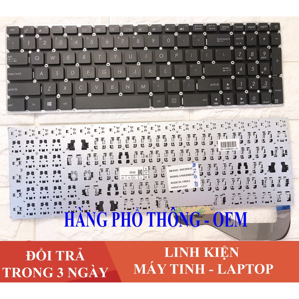 [Mã ELFLASH5 giảm 20K đơn 50K] Bàn Phím Laptop Asus X540 A540 X540L X540S A540L (Phím trong máy phải Hàn DÀNH CHO THỢ)