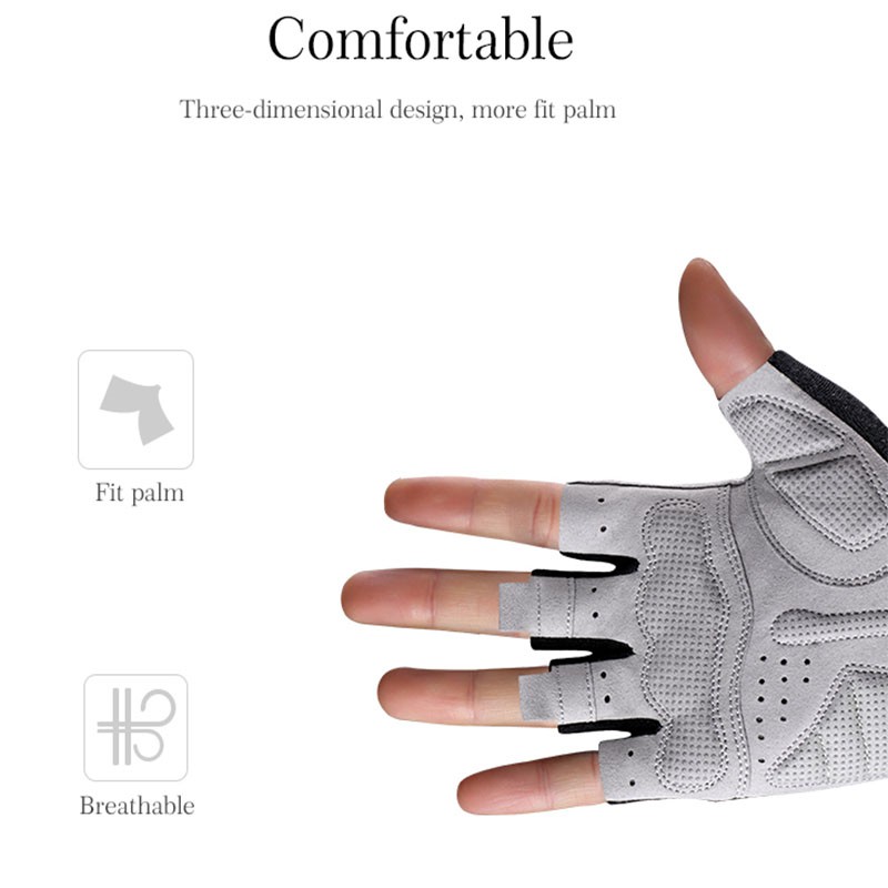 [Fulfilled by Shopee] Găng Tay Thể Thao Nửa Ngón Chống Sốc Rockbros Cho Nam Nữ