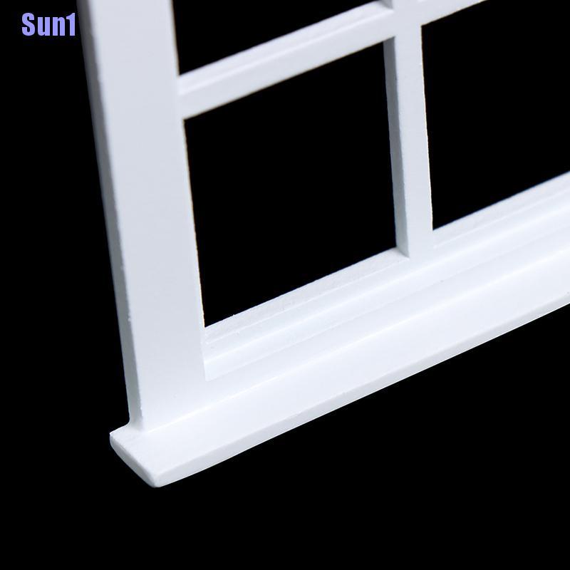 Cửa Sổ Gỗ Màu Trắng Tỉ Lệ 1: 12 Trang Trí Nhà Búp Bê