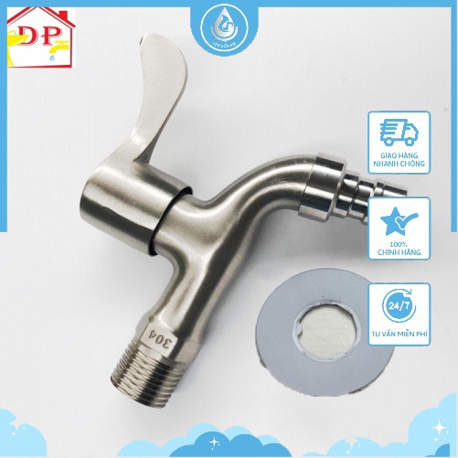 Vòi Nước Vòi Hồ Tay Gạt Inox SUS304 Cao Cấp VNX04