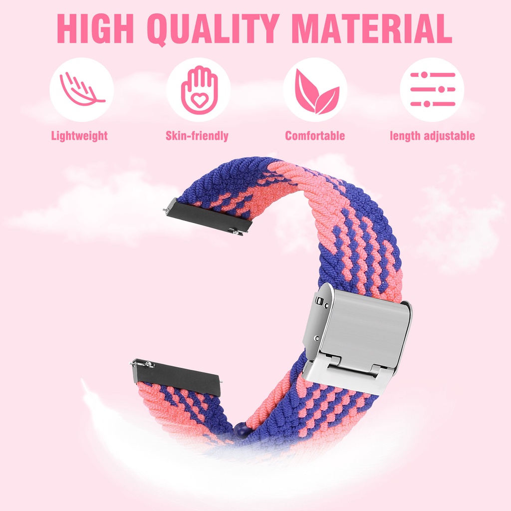 Dây Đeo Nylon Co Giãn 20Mm 22Mm Thông Dụng Có Thể Điều Chỉnh Cho Đồng Hồ Samsung Galaxy Watch Active 2 3 GT2 GT3 pro / amazfit bip u / gts 2 mini