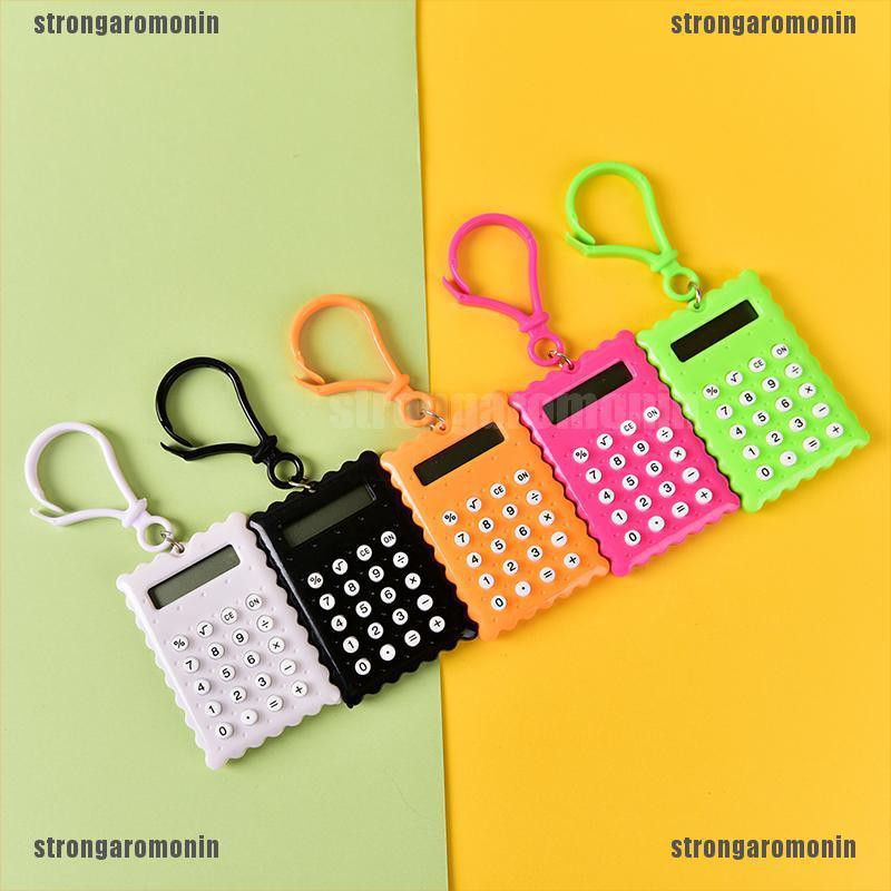 Máy tính điện tử mini 8 chữ số có móc khóa