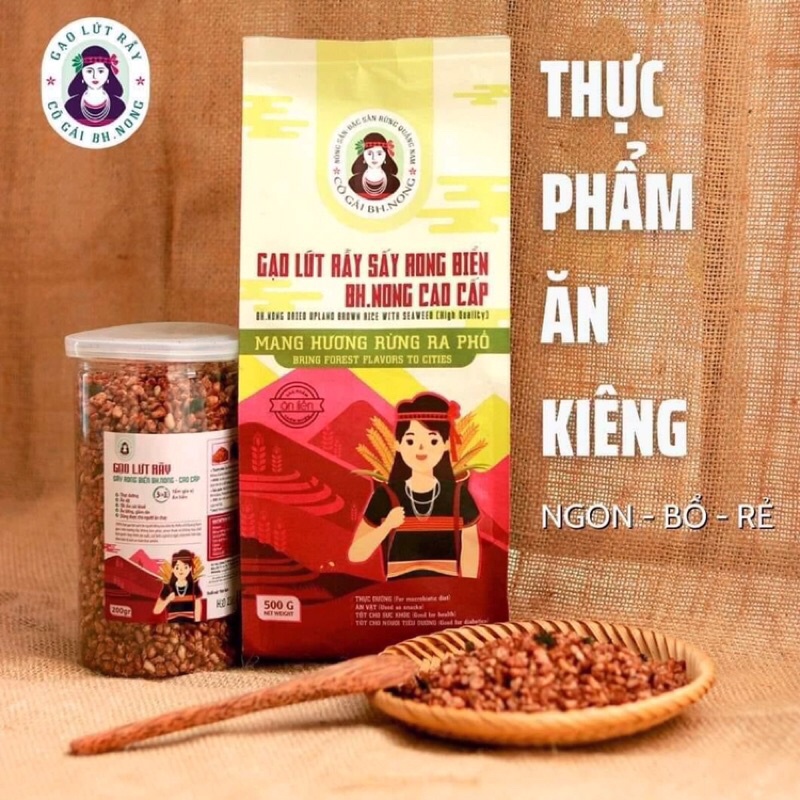 Gạo lứt rẫy sấy rong biển Bhnong