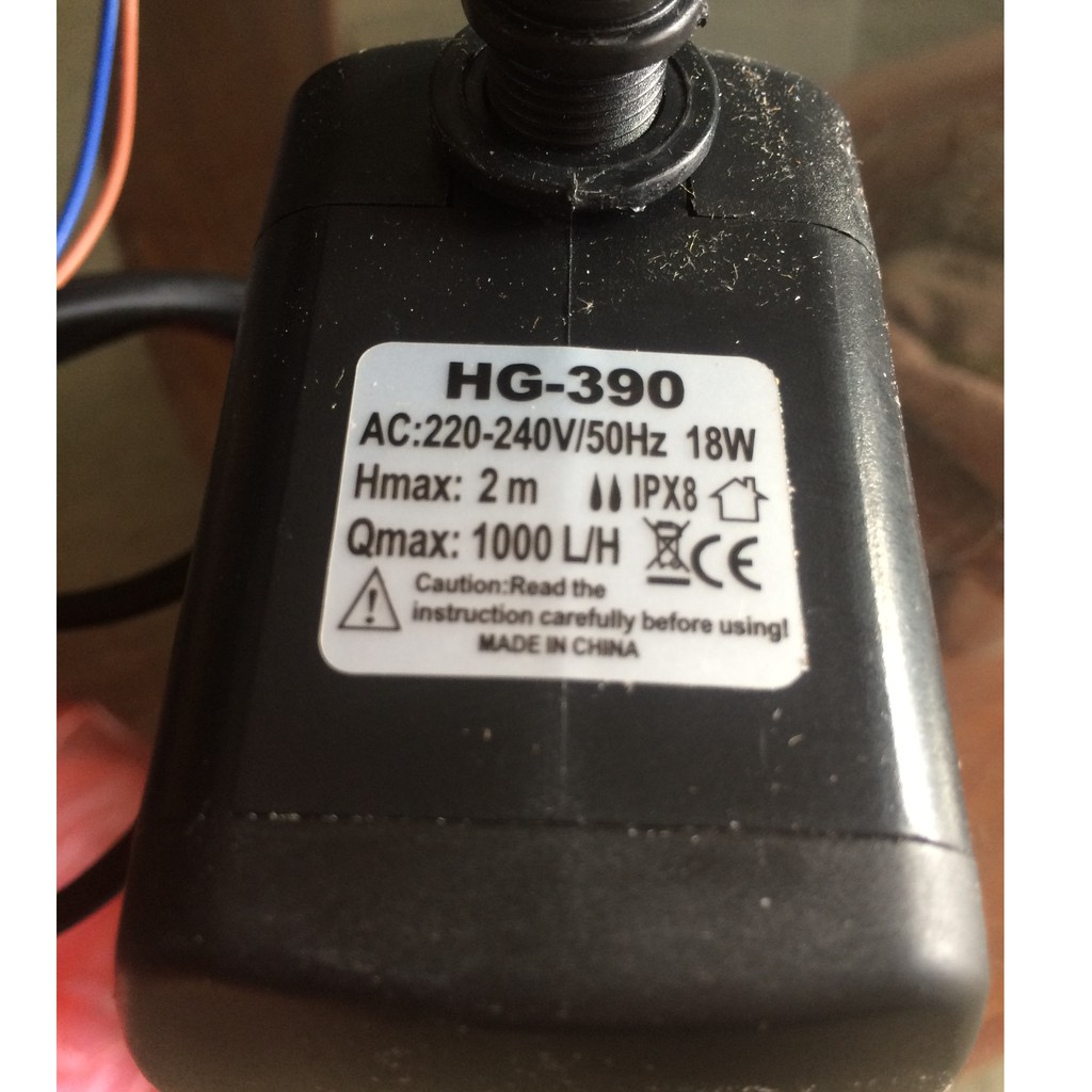 máy bơm nước quạt điều hòa, bể cá công xuất 18w