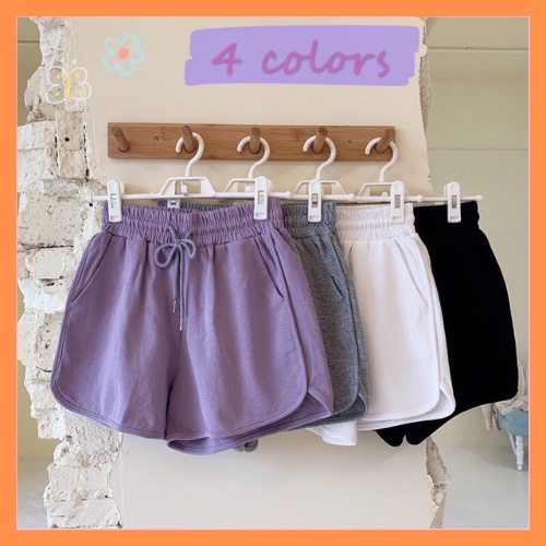 Quần Đùi Thể Thao Nữ - Short Thun Ngắn Dáng Rộng Cạp Chun, Sooc Mặc Nhà - LINH CHI STORE