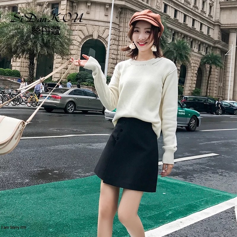 chân váy chữ A xẻ tà siêu sang