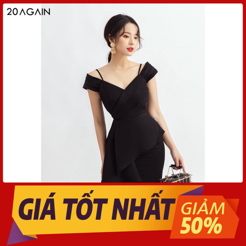 Đầm váy nữ dự tiệc 20AGAIN đủ màu, đủ size, trễ vai quyến rũ DOA1159