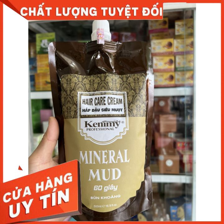 TÚI HẤP DẦU KENIMY HƯƠNG BÙN KHOÁNG 500ML phục hồi tóc hư tổn -bạn có thể dùng thay dầu xả hàng ngày ,mùi hương thơm lâu