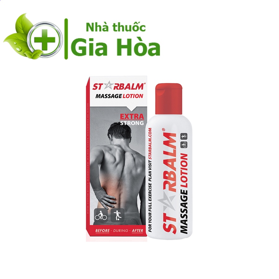 Kem xoa bóp Starbalm Massage Lotion giảm đau nhức cơ, khớp làm ấm, nóng cơ bắp trước, sau khi vận động thể thao,
