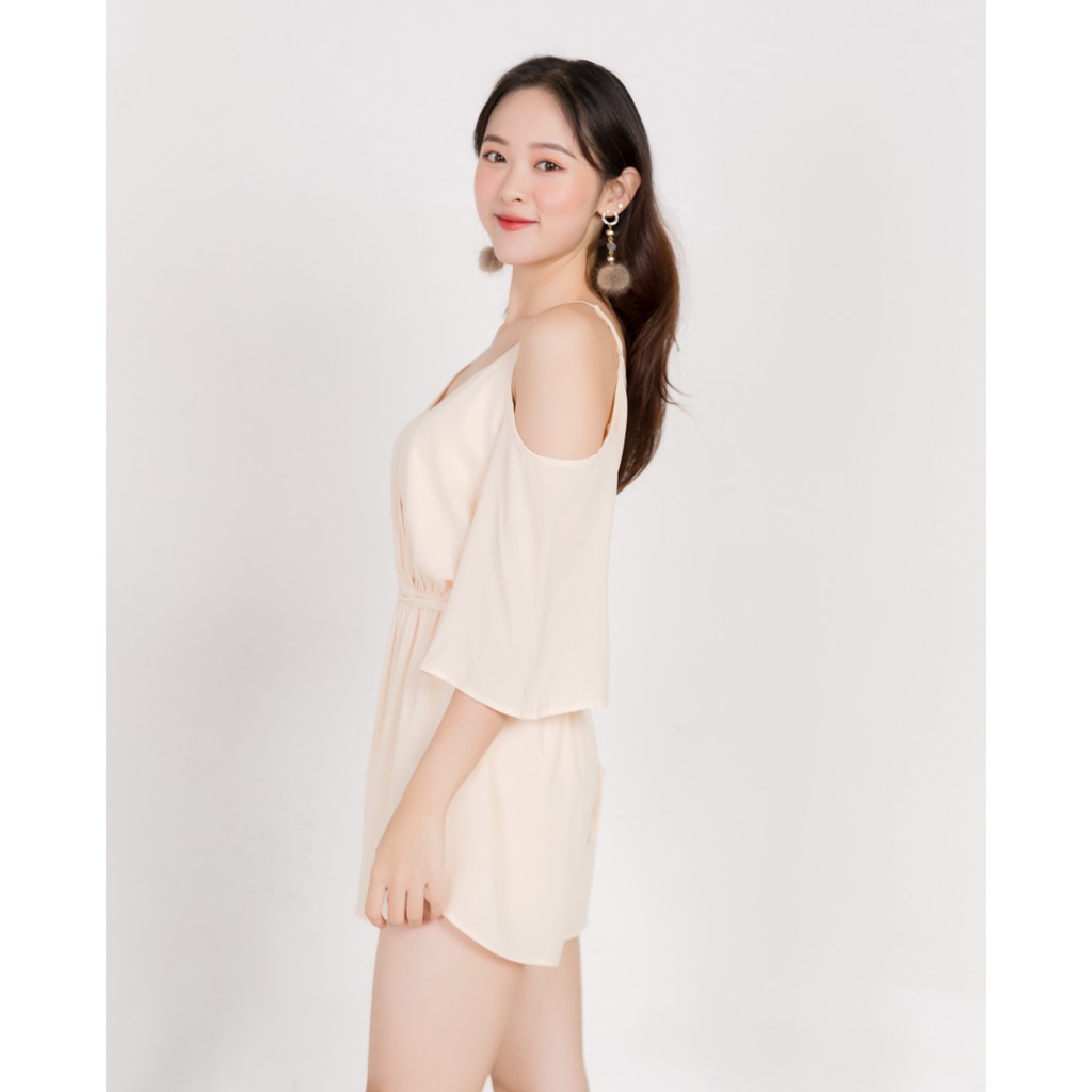 Jumpsuit 2 dây tay lở rớt vai - 10904329 J-P Fashion