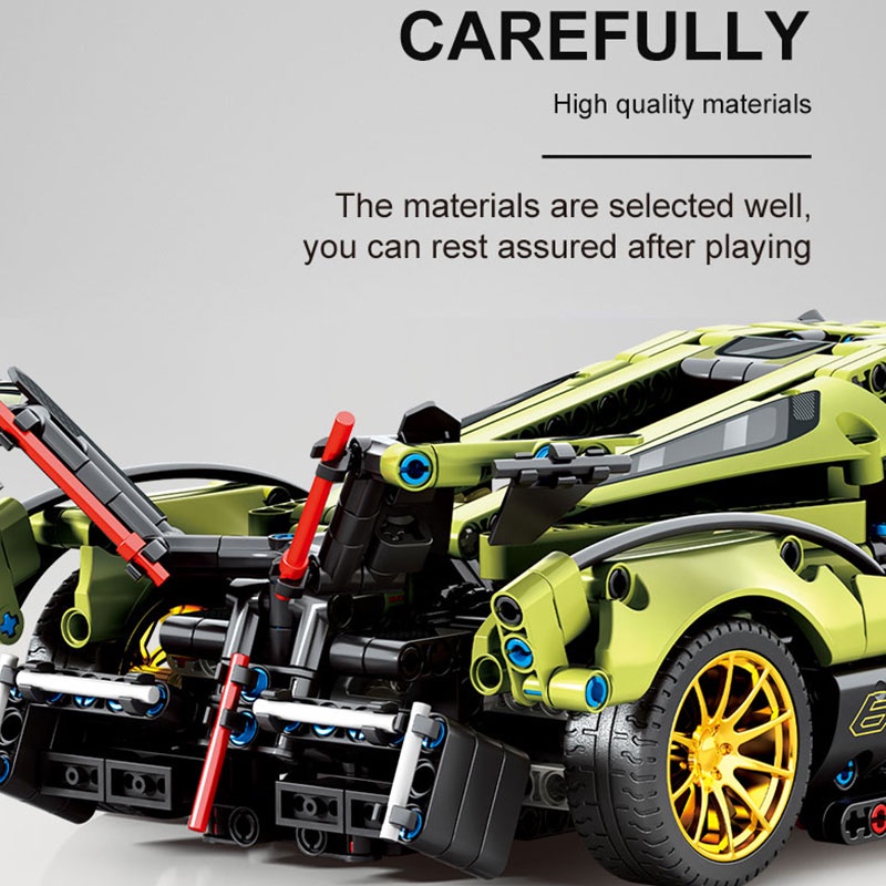Mẫu Lắp Ráp mô hình Siêu Xe SY8553 High-tech Mini Lamborghinis V12 Sports Car Motor 1039pcs