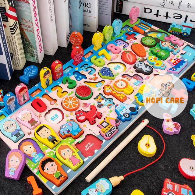 Bảng Ghép Hình Số Học Thông Minh Phát Triển Trí Tuệ Cho Bé