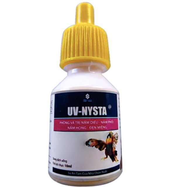 1 lọ Uv-Nysta chuyên nấm diều, nấm họng, đẹn cho Gà Đá.