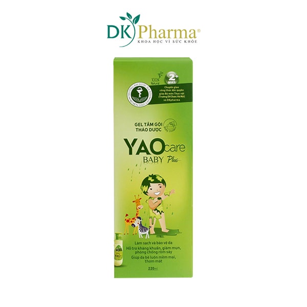 Gel tắm gội thảo dược cho bé Yaocare Baby Plus – Hỗ trợ kháng khuẩn, phòng chống rôm sảy 220ml