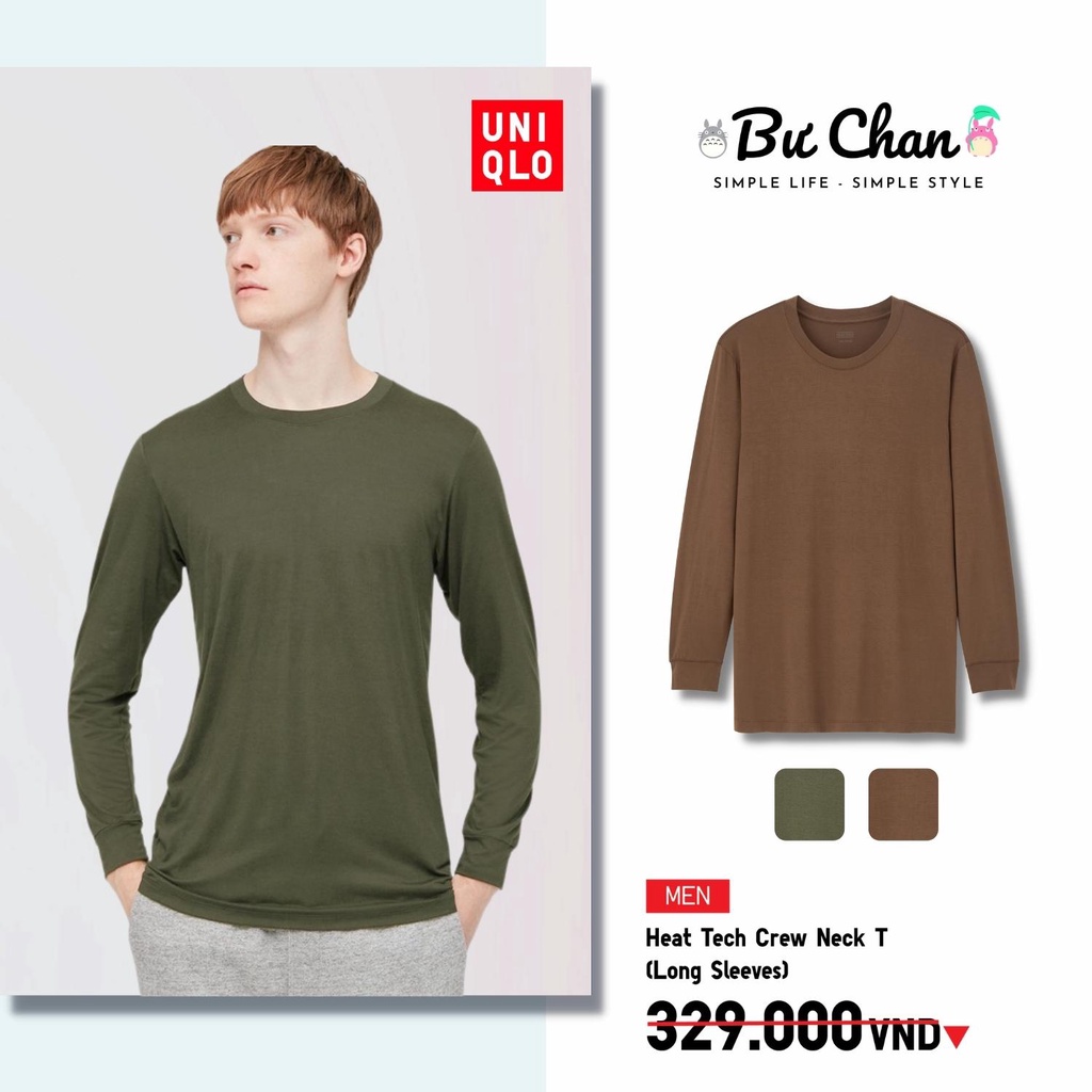 Áo giữ nhiệt UNIQLO Nam dài tay cổ tròn ❤️ (UNIQLO Nhật Chính Hãng)