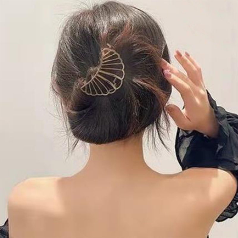 Kẹp Tóc Kim Loại Thiết Kế Đơn Giản Nữ Tính