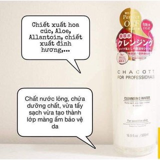 Nước tẩy trang Chacott For Professionals 500ml