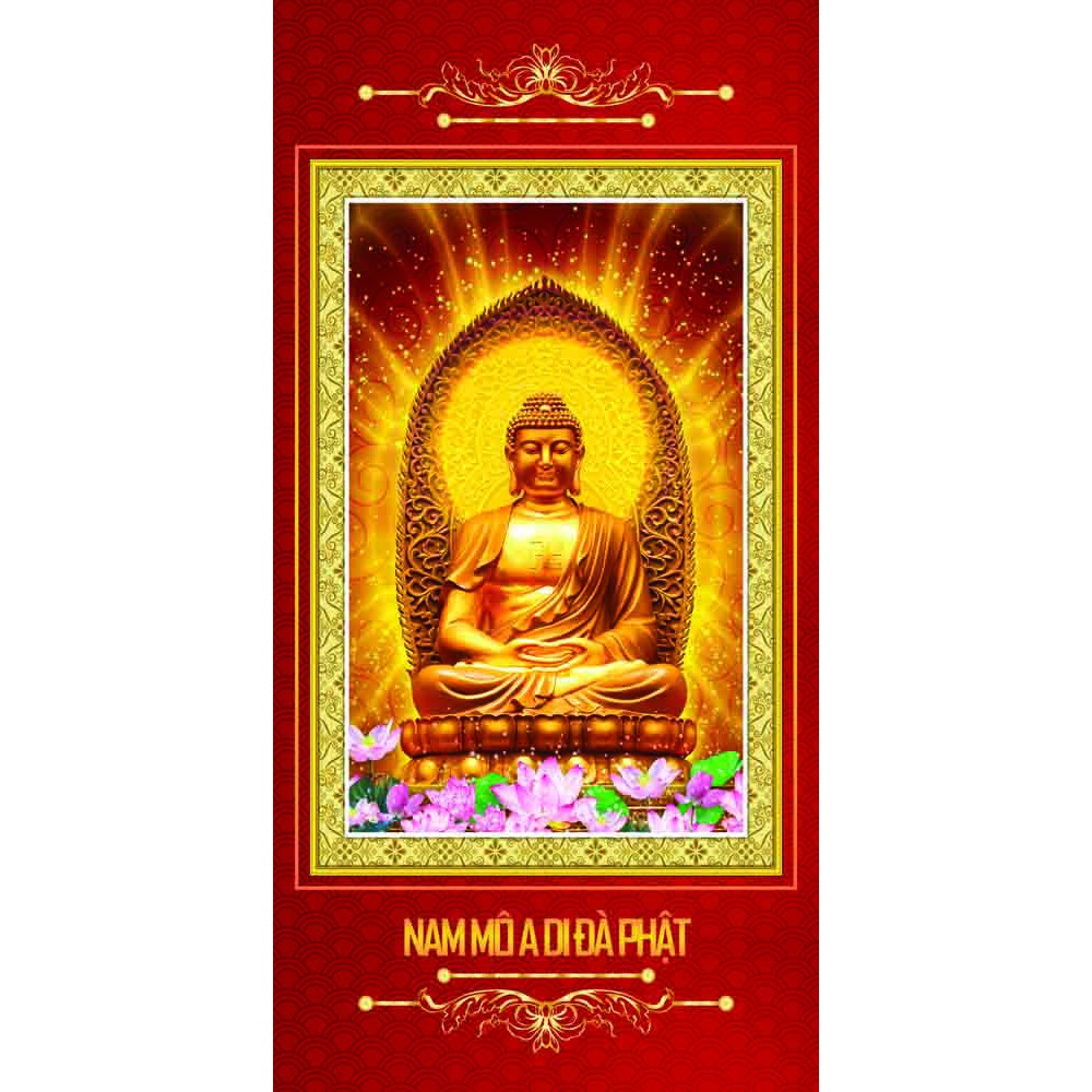 Tranh Phật Kim Sa Phật A Di Đà 40x0cm