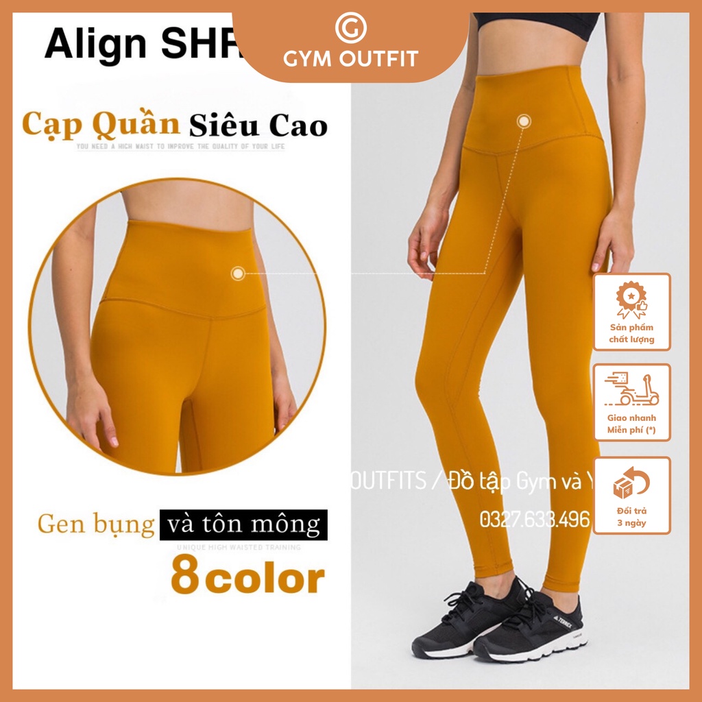 Quần Tập Yoga Nữ, Quần Tập Gym Nữ Cạp Siêu Cao, Quần Lululemon Align Super High Rise Pant 25" PART 1