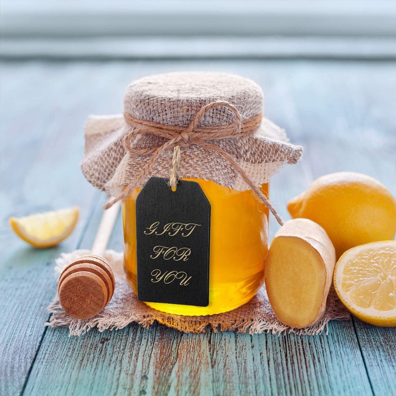 Bộ 50 Tấm Nhãn Đen Có Thể Xóa Được Dùng Đánh Dấu Kèm Dây Treo Tiện Dụng