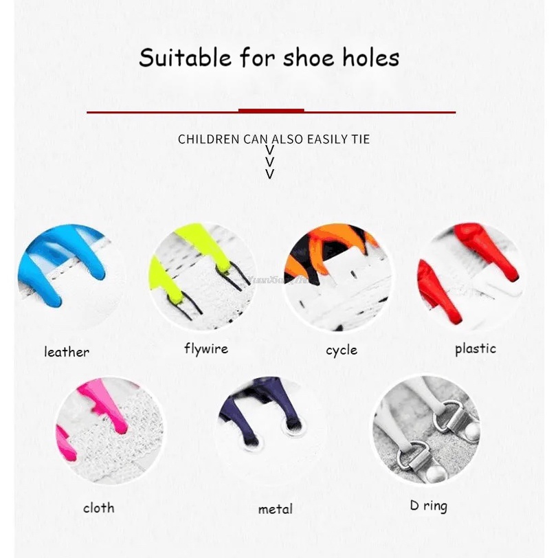 Set 12 Dây Giày Thể Thao Bằng Silicone Tiện Dụng