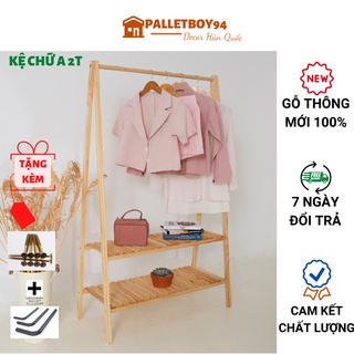 KỆ CHỮ A 1-2 TẦNG GỖ THÔNG MỸ , KỆ TỦ TREO QUẦN ÁO - PalletBoy94