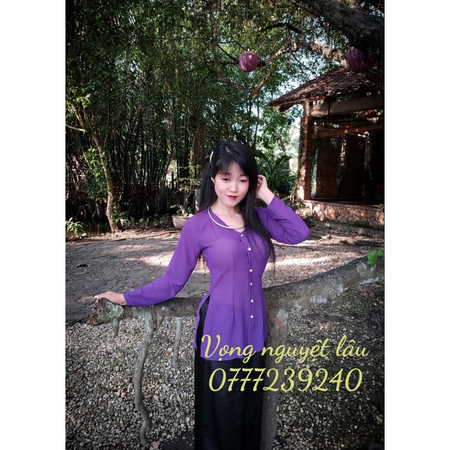 ÁO BÀ BA VOAN TRƠN NHIỀU MÀU