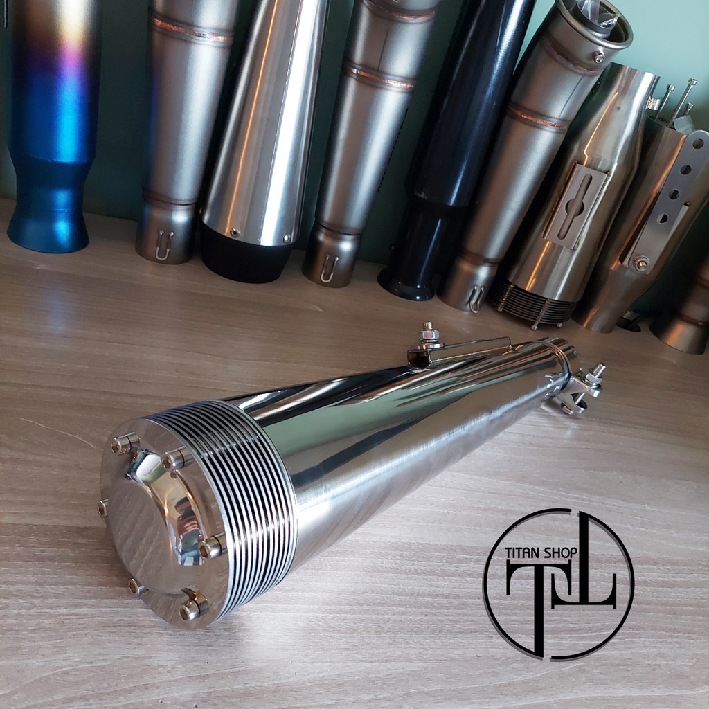 Pô SUPERTRAPP STYLE - inox 304 - Bít Đầu - cafe racer