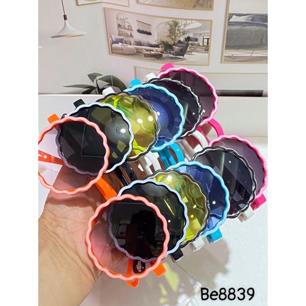 Kính mát mat em bé chống UV400, thiết kế mắt tròn dễ đeo, màu sắc thời trang