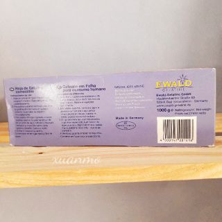 [EWALD] 5 lá Gelatine Đức 20g