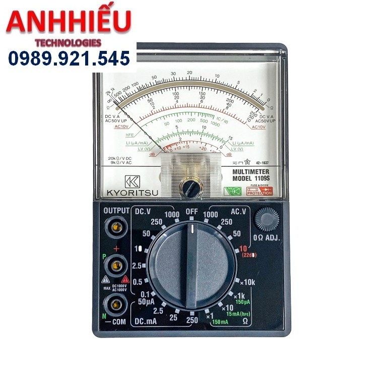 Kyoritsu 1109S Đồng Hồ Đo Điện Hiển Thị Kim Kyoritsu 1109S