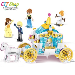 Đồ chơi lego công chúa Elsa Anna hoàng tử kèm xe ngựa sang trọng Frozen 1 siêu đẹp Happy Princess Dream