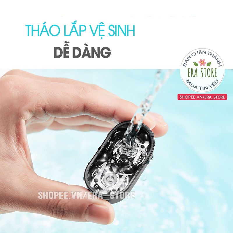 [HÀNG HOT] Máy Cạo Râu Poree PS187 2 đầu lưỡi sắc bén, nhỏ gọn, chân sạc gắn liền tiện lợi mang theo du lịch, công tác