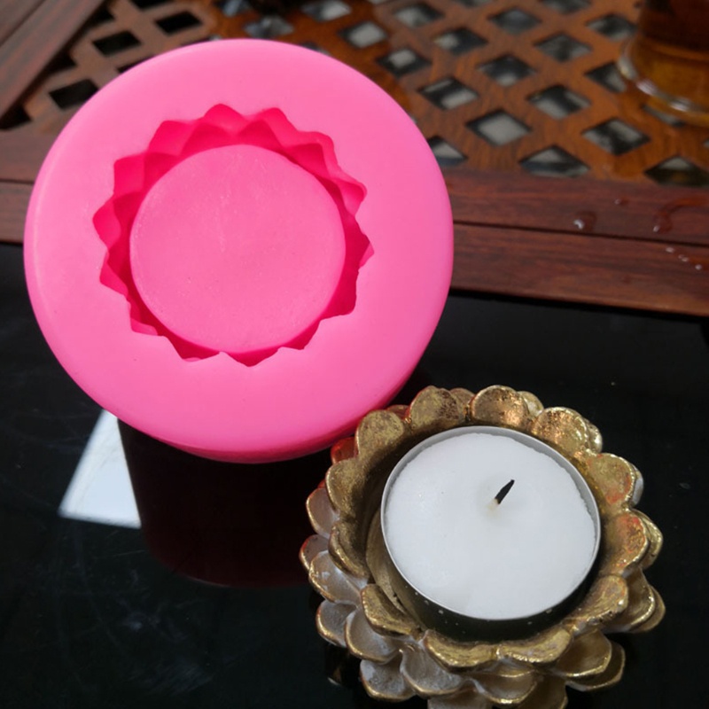 Khuôn Silicone Làm Đế Nến Hình Quả Thông 3D DIY