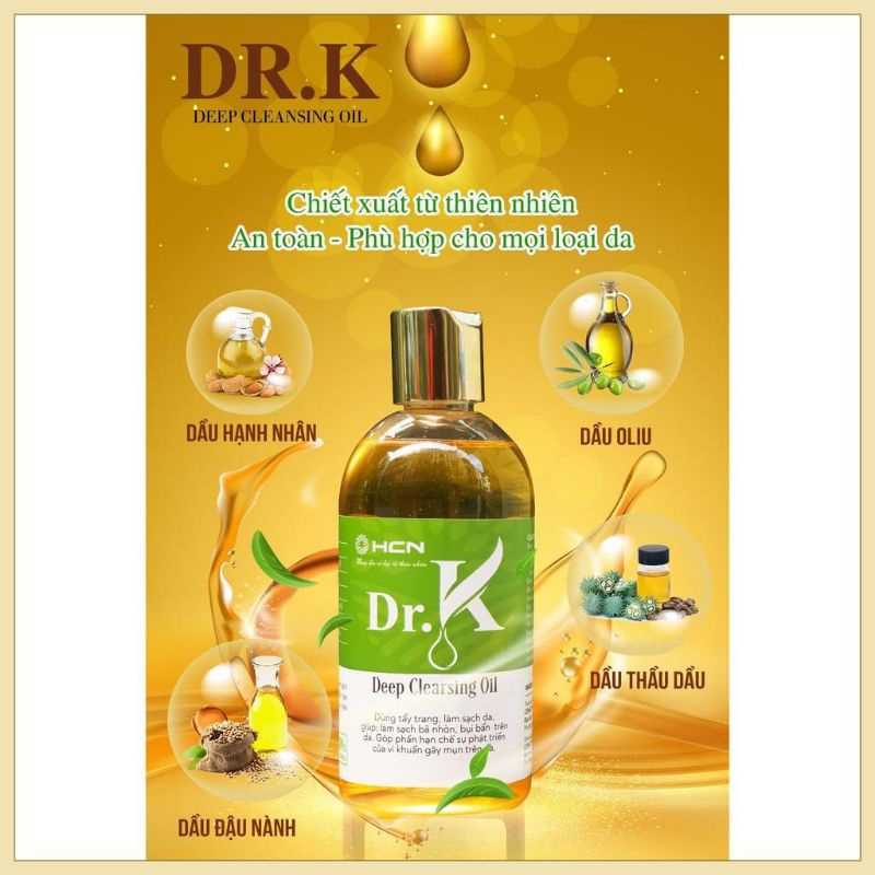 Dầu tẩy trang Dr.K an toàn giúp sạch sâu se khít lỗ chân lông 300ml - DT062