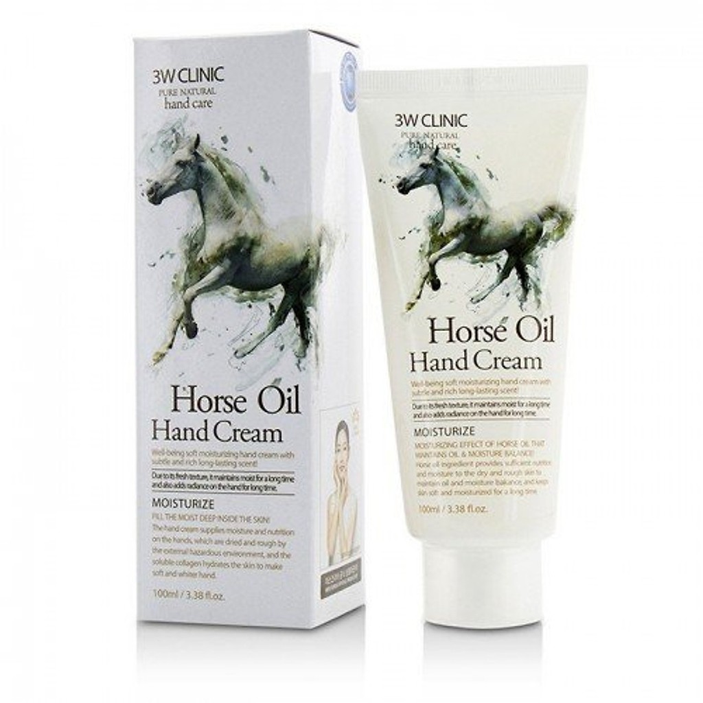 KEM DƯỠNG DA TAY TINH CHẤT DẦU NGỰA HORSE OIL HAND CREAM 3W CLINIC 100ml