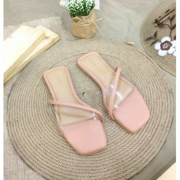 Giày Sandal Phẳng Cao Su Ori Jumbo Slop Bằng Da Cao Su Mềm Mại Bền Chắc Thoải Mái Màu Đen Trơn Kiểu Hàn Quốc Cao Cấp Mới Nhất X2V9 Có Thương Hiệu Thời Trang Cho Nữ
