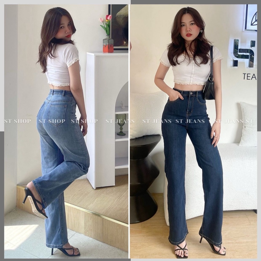 Quần Jean Suông Chất Co Giãn Tốt ,Quần Jeans Xuông Cao Cấp Shop ST-Jeans