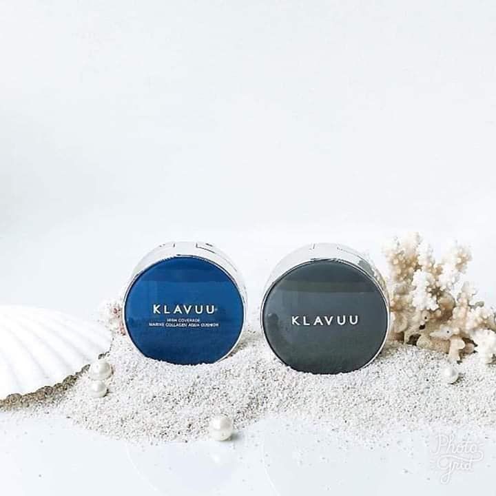 Phấn Nước Klavuu Blue Pearlsation High Coverage Marine Collagen Aqua Cushion